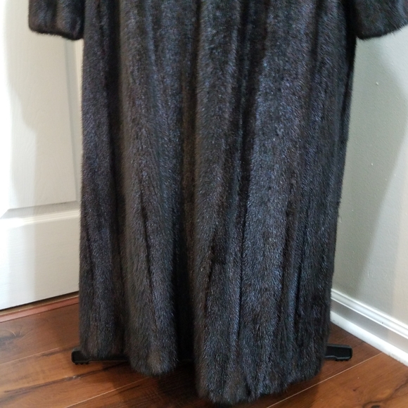 Vintage 1960s mob wife DASCO chocolate Mink fur coat L/XL - Picture 8 of 16